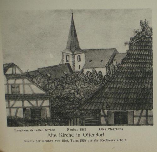 Document représentant l'ancienne nef de 1572 et la nouvelle nef de 1849
