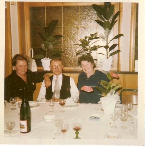 Zilliox Marie née Koerper, Ernest Koerper et Obert Antoinette née Koerper, la fratrie en 1966
