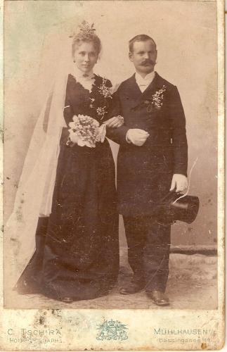 Mariage Koerper Joséphine et Kessler Henri en 1901